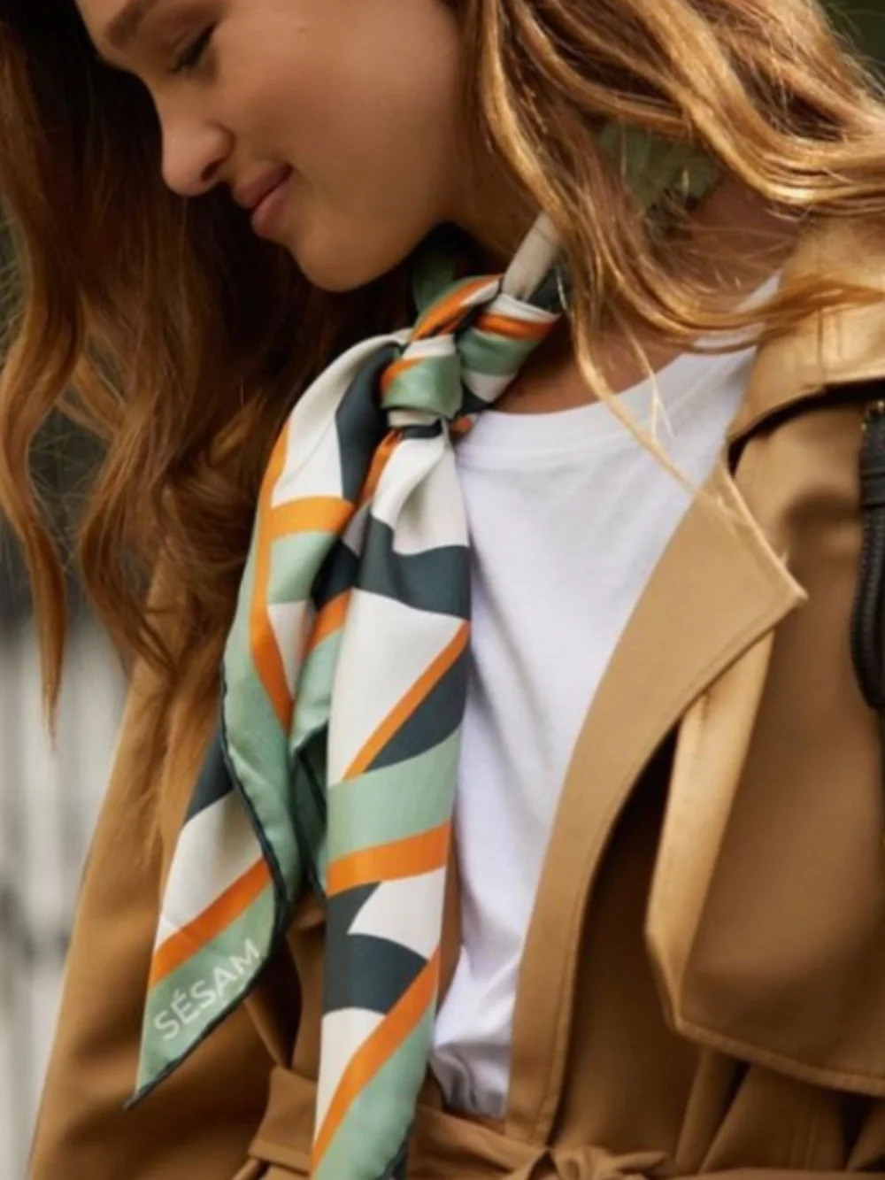 NWT. SESAM THE MODERNIST SILK SCARF